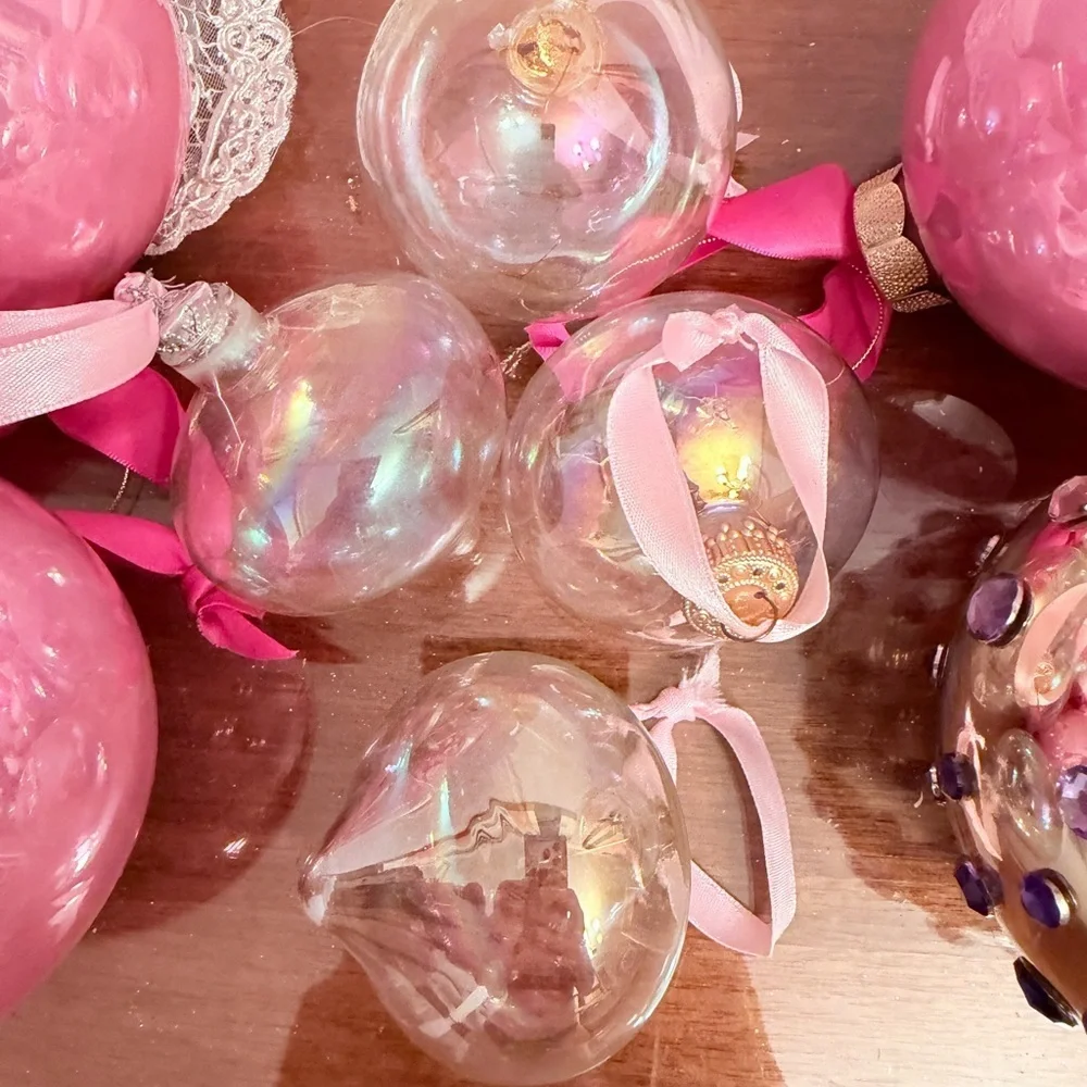 More Pink from Tootsie’s closet!!bottom reallyVibrant Pink Holiday Ornaments  o
